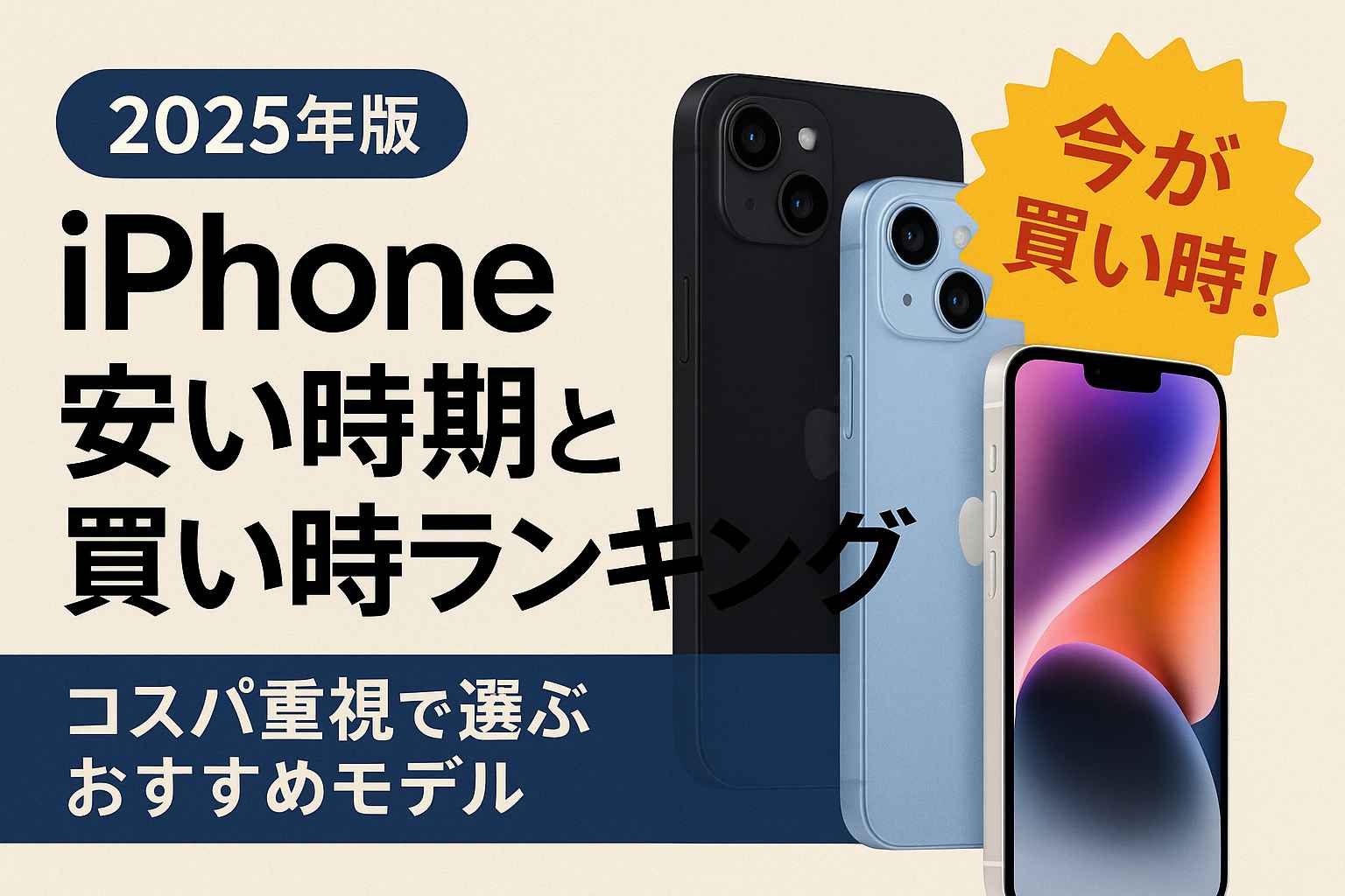 【2025年版】iPhone 安い時期と買い時ランキング｜コスパ重視で選ぶおすすめモデル